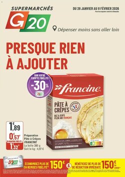 Prospectus promotionnel G20 valable à partir du 28/01/2026