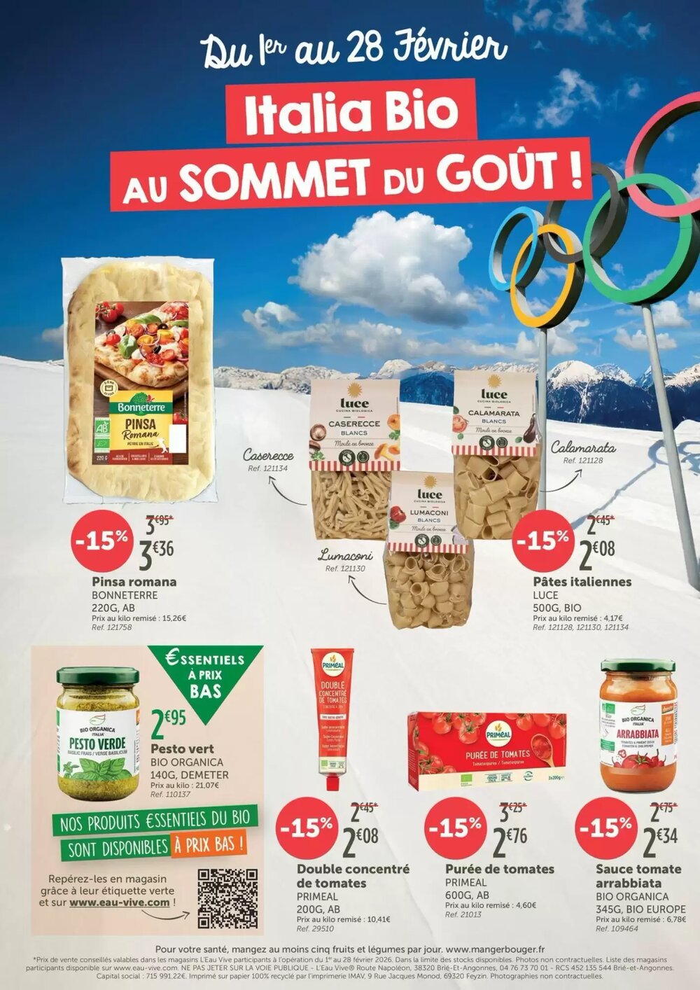 Prospectus promotionnel L'Eau Vive valable à partir du 01/02/2026 - Page 1.