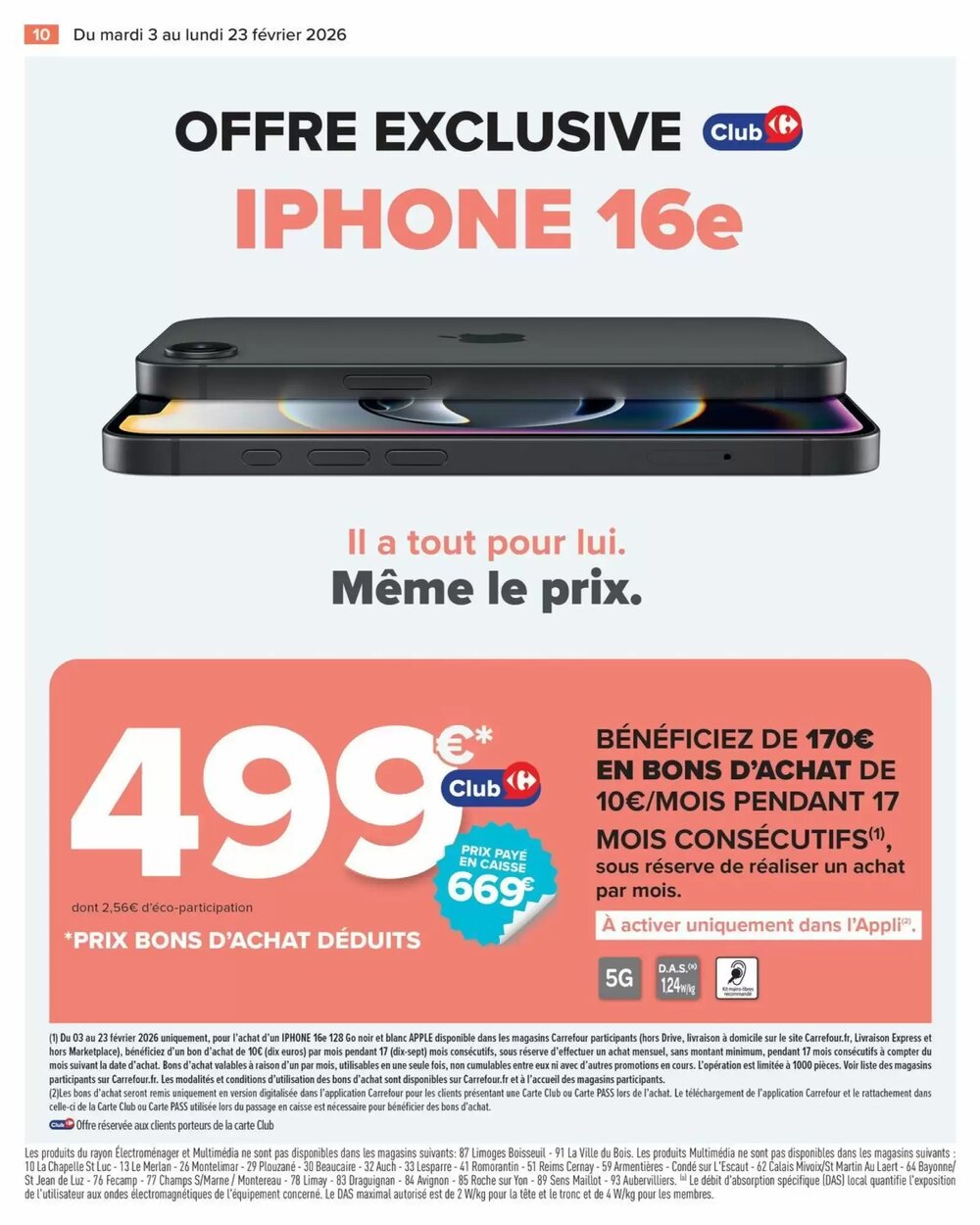 Prospectus promotionnel Carrefour valable à partir du 03/02/2026 - Page 10.