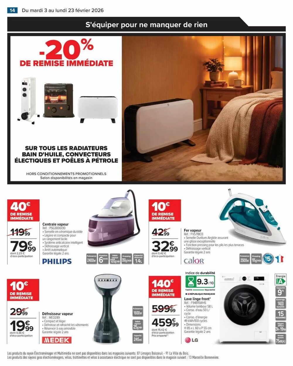 Prospectus promotionnel Carrefour valable à partir du 03/02/2026 - Page 14.