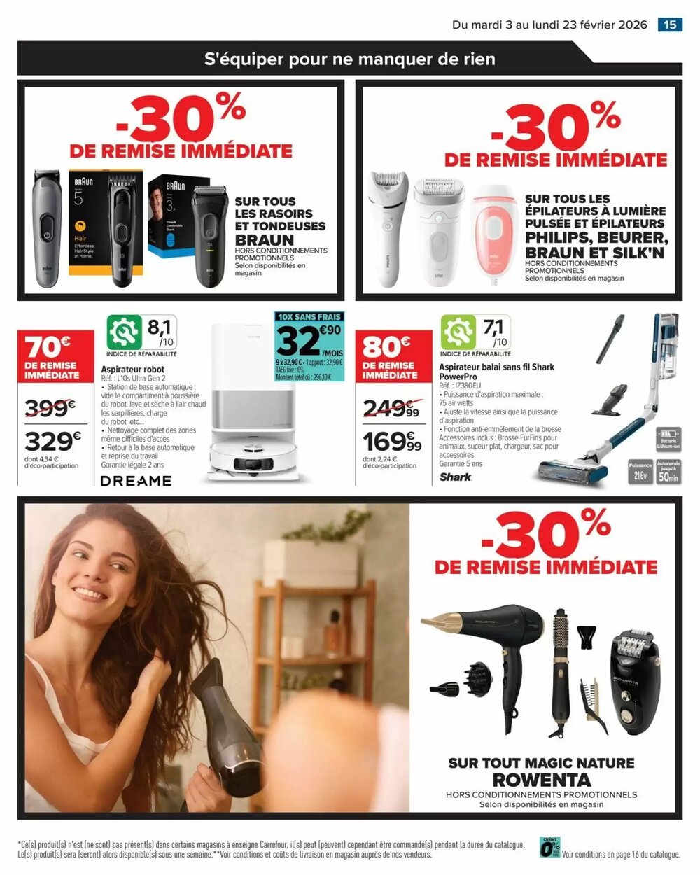 Prospectus promotionnel Carrefour valable à partir du 03/02/2026 - Page 15.