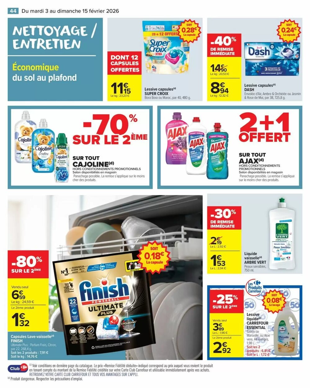 Prospectus promotionnel Carrefour Market valable à partir du 03/02/2026 - Page 46.