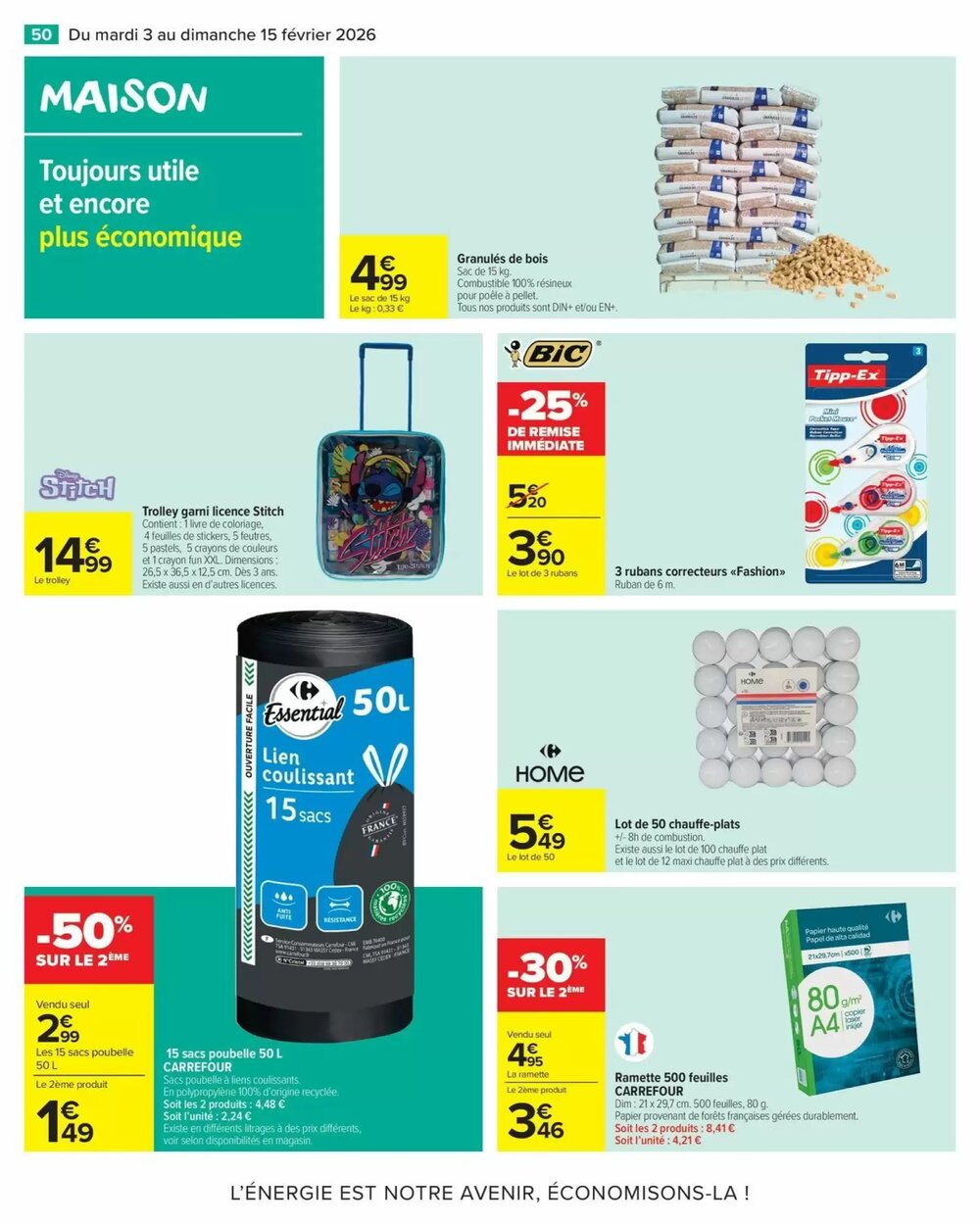 Prospectus promotionnel Carrefour Market valable à partir du 03/02/2026 - Page 52.