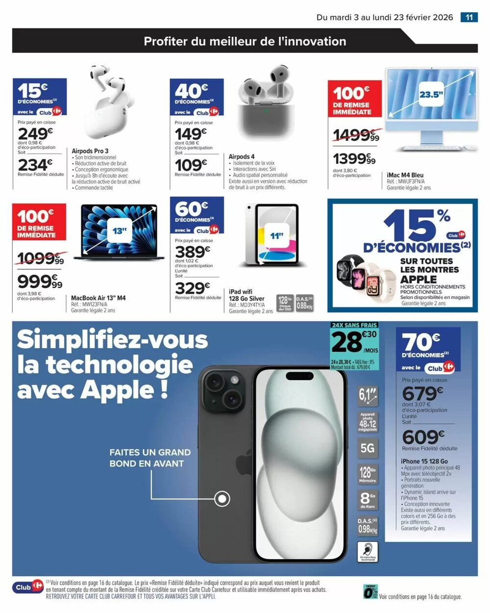 Prospectus promotionnel Carrefour valable à partir du 03/02/2026 - Page 11.