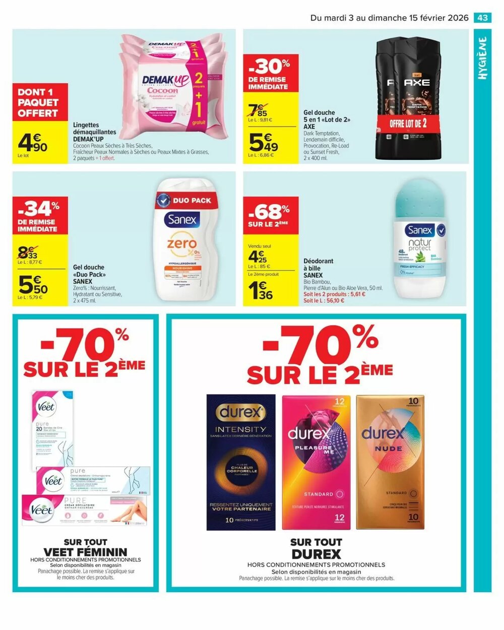 Prospectus promotionnel Carrefour valable à partir du 03/02/2026 - Page 45.