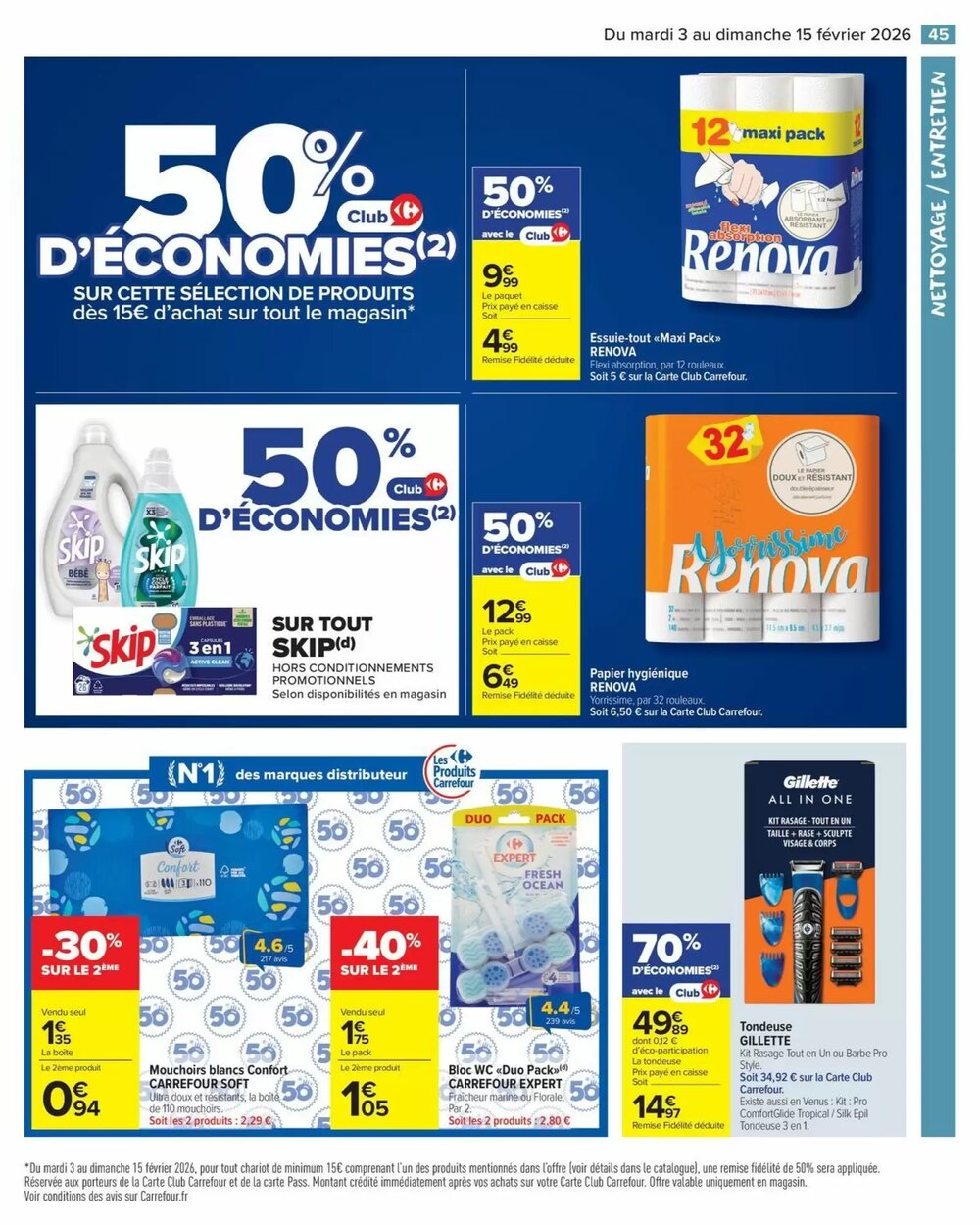 Prospectus promotionnel Carrefour valable à partir du 03/02/2026 - Page 47.
