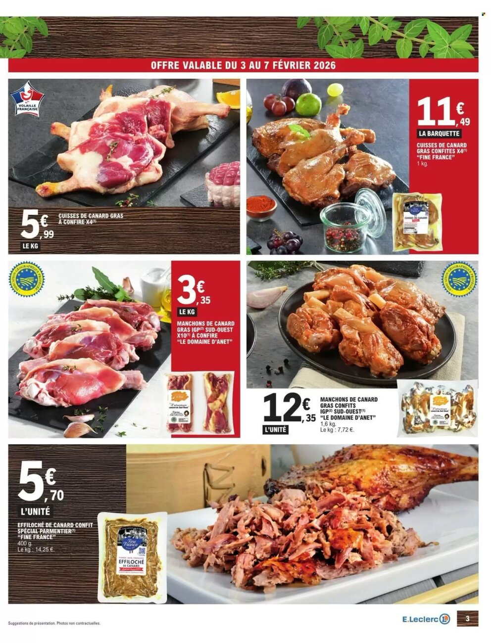 Prospectus promotionnel E.Leclerc valable à partir du 03/02/2026 - Page 3.