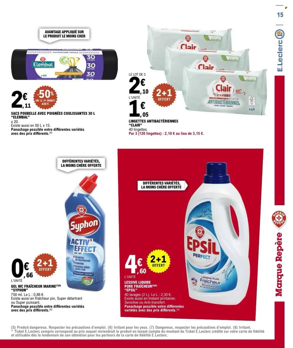 Prospectus promotionnel E.Leclerc valable à partir du 03/02/2026 - Page 15.