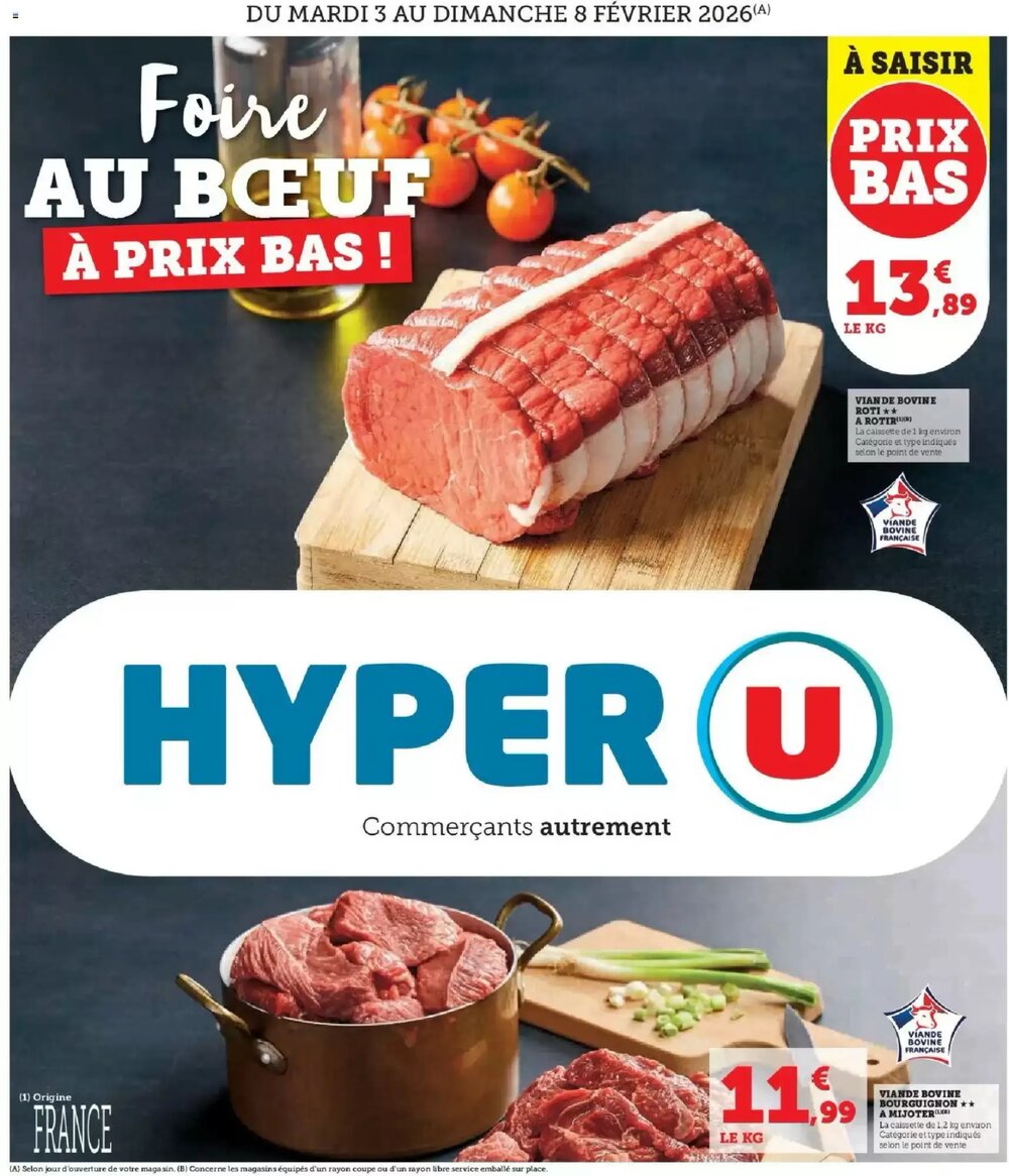 Prospectus promotionnel Hyper U valable à partir du 03/02/2026 - Page 1.