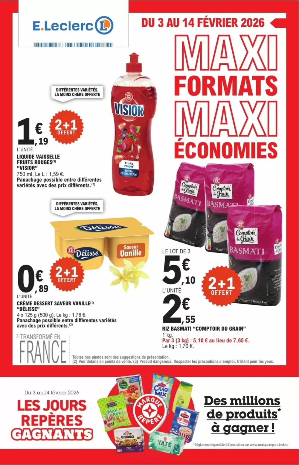 Prospectus promotionnel E.Leclerc valable à partir du 03/02/2026 - Page 1.