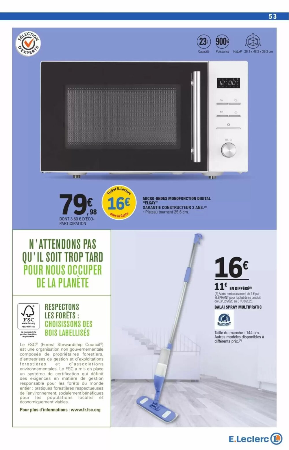 Prospectus promotionnel E.Leclerc valable à partir du 03/02/2026 - Page 53.