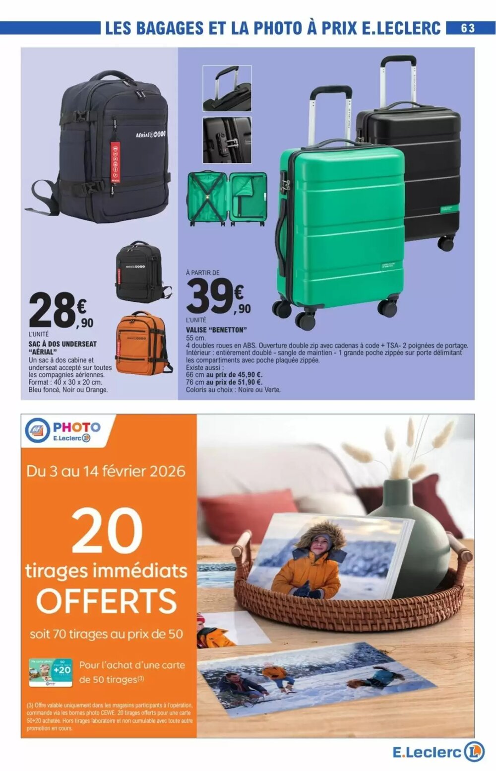 Prospectus promotionnel E.Leclerc valable à partir du 03/02/2026 - Page 63.