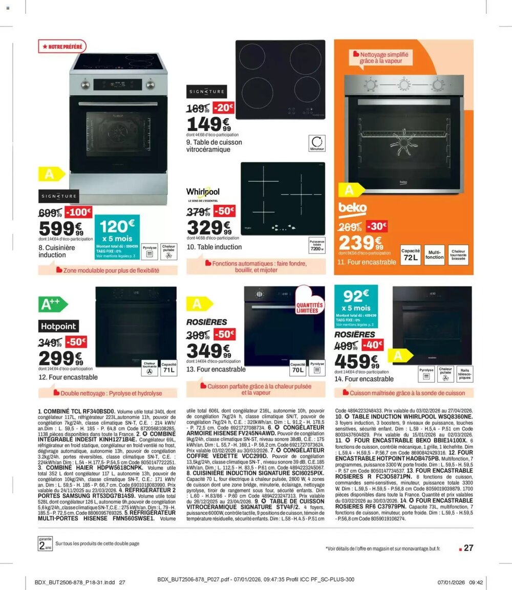 Prospectus promotionnel BUT valable à partir du 03/02/2026 - Page 27.