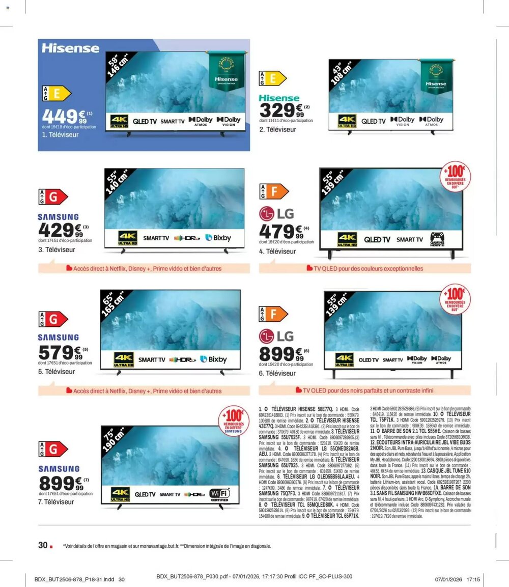 Prospectus promotionnel BUT valable à partir du 03/02/2026 - Page 30.