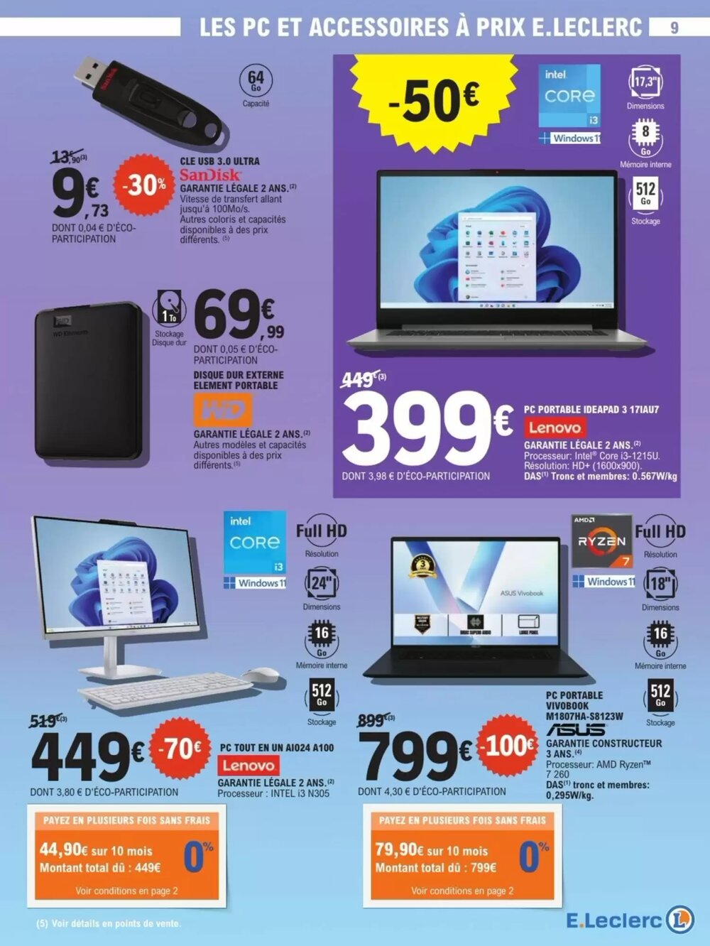 Prospectus promotionnel E.Leclerc valable à partir du 03/02/2026 - Page 9.