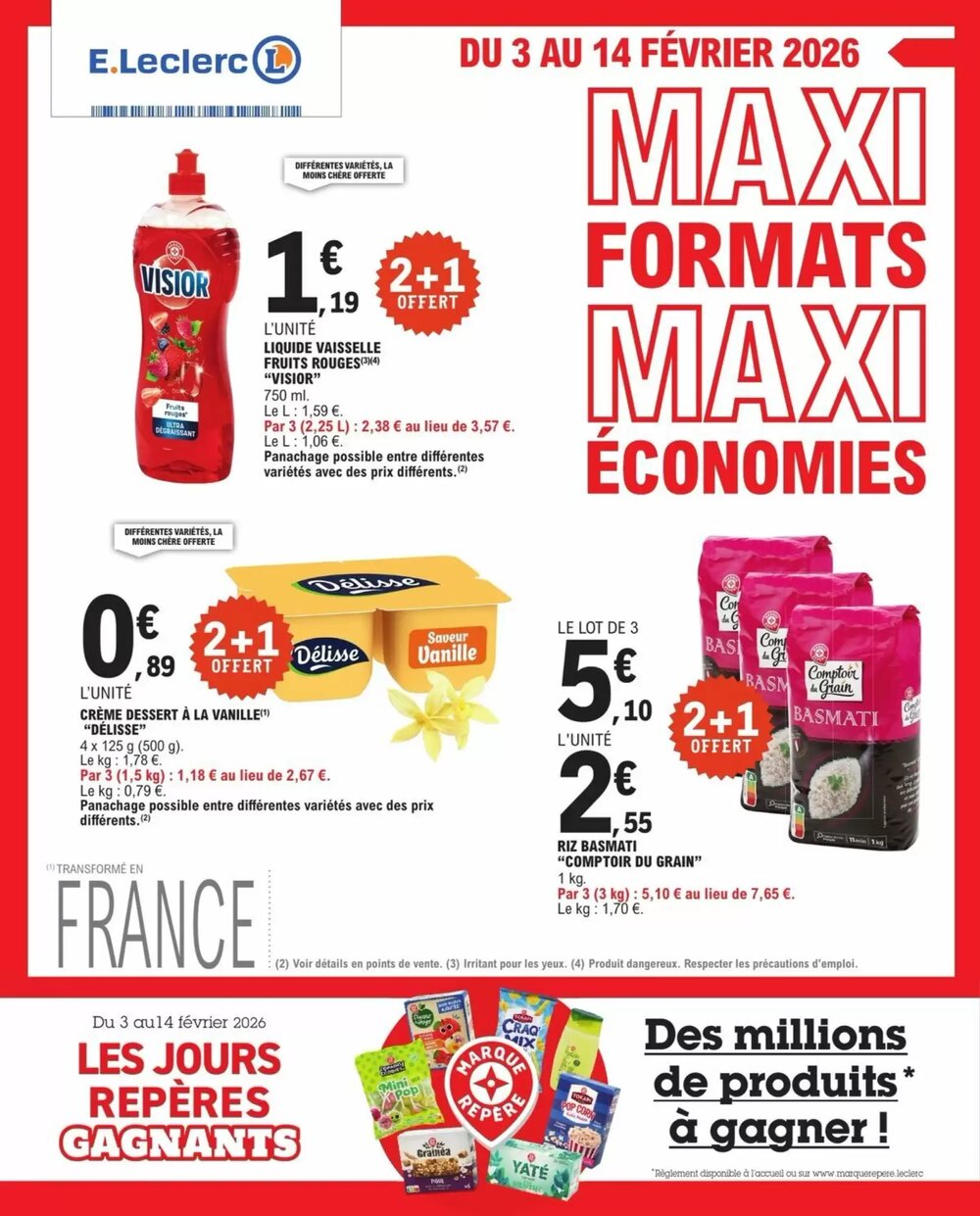 Prospectus promotionnel E.Leclerc valable à partir du 03/02/2026 - Page 1.