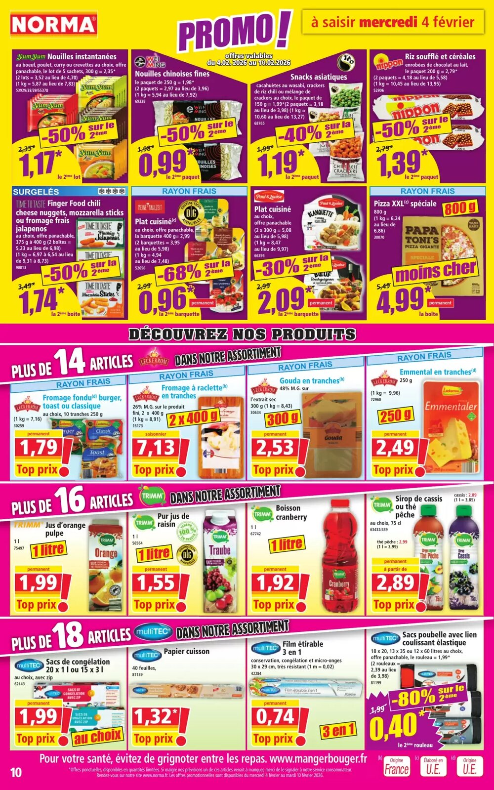 Prospectus promotionnel Norma valable à partir du 04/02/2026 - Page 10.
