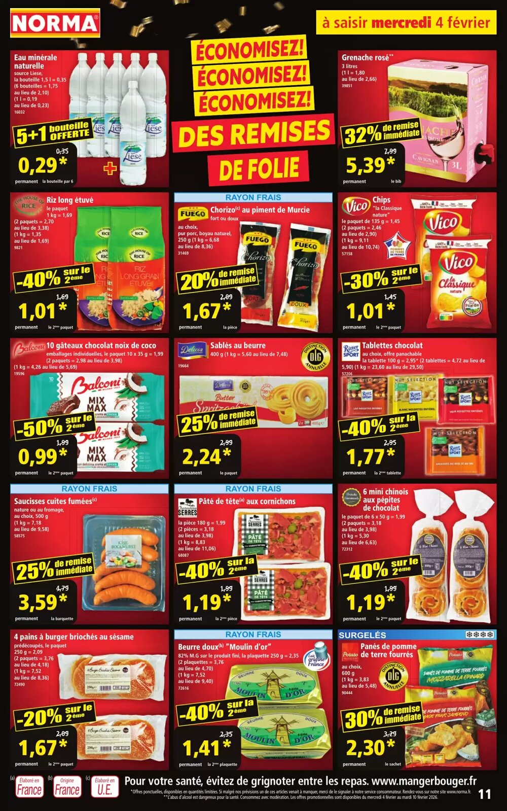 Prospectus promotionnel Norma valable à partir du 04/02/2026 - Page 11.