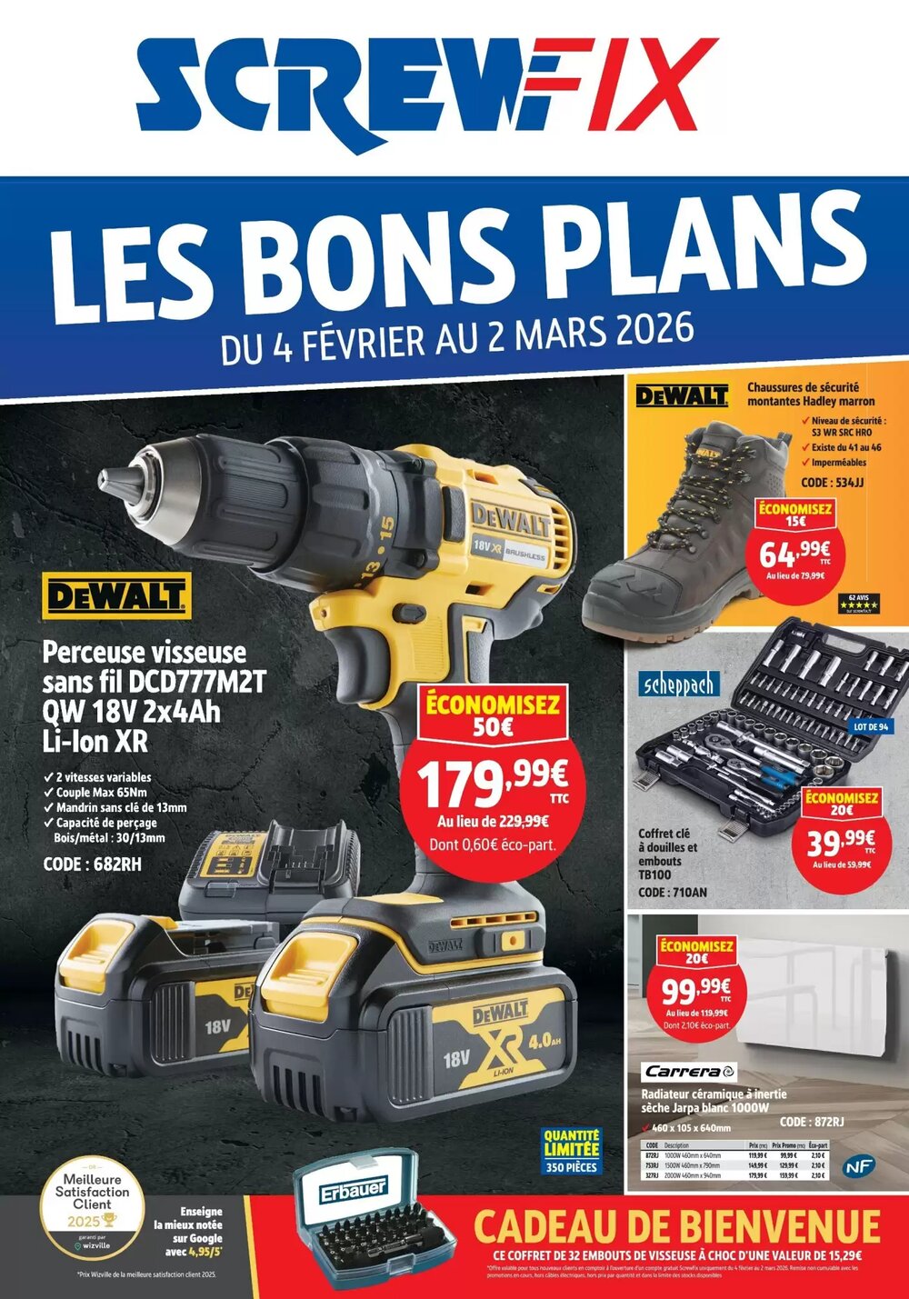 Prospectus promotionnel Screwfix valable à partir du 04/02/2026 - Page 1.