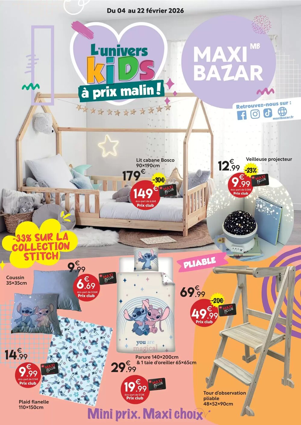 Prospectus promotionnel Maxi Bazar valable à partir du 04/02/2026 - Page 1.