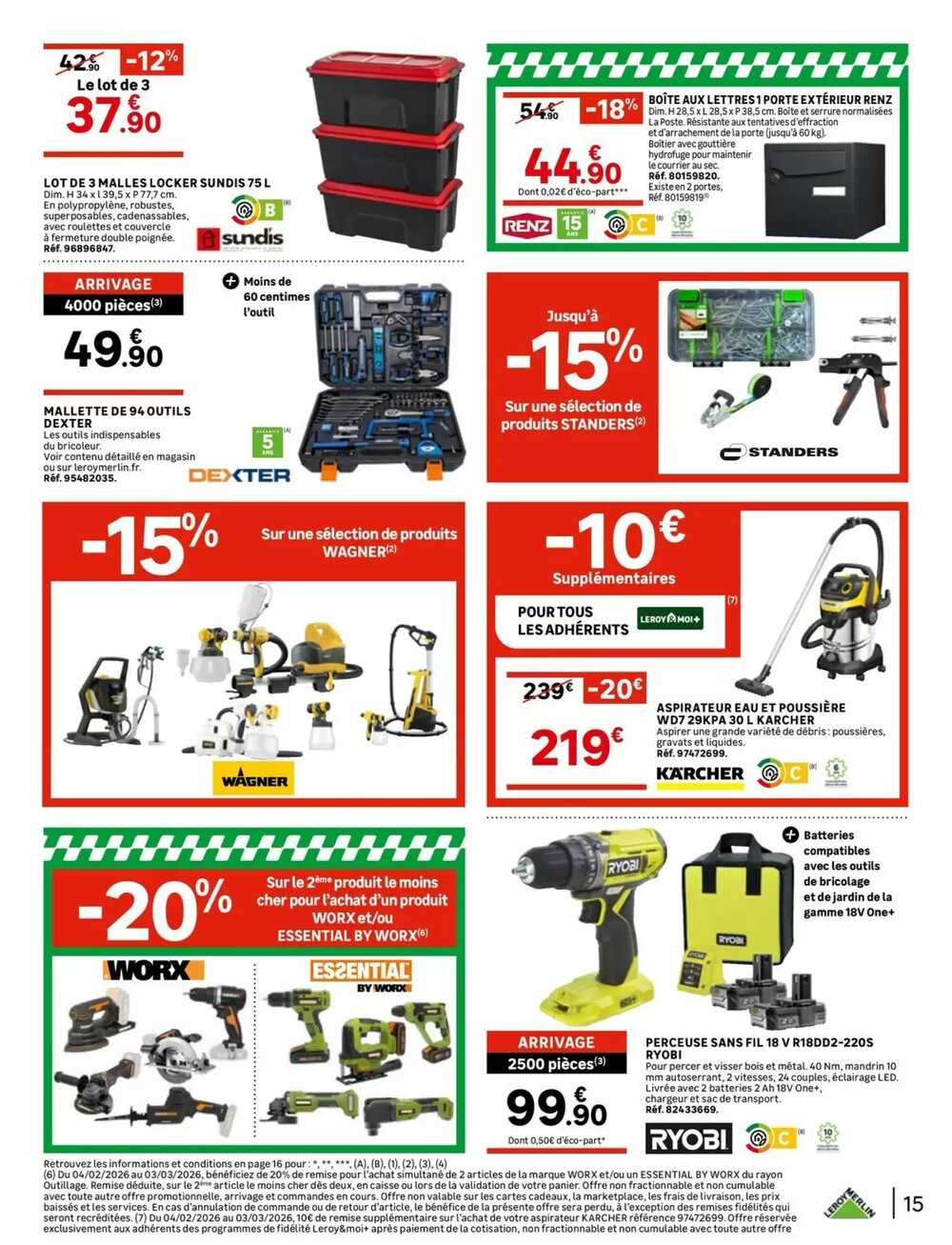 Prospectus promotionnel Leroy Merlin valable à partir du 04/02/2026 - Page 15.