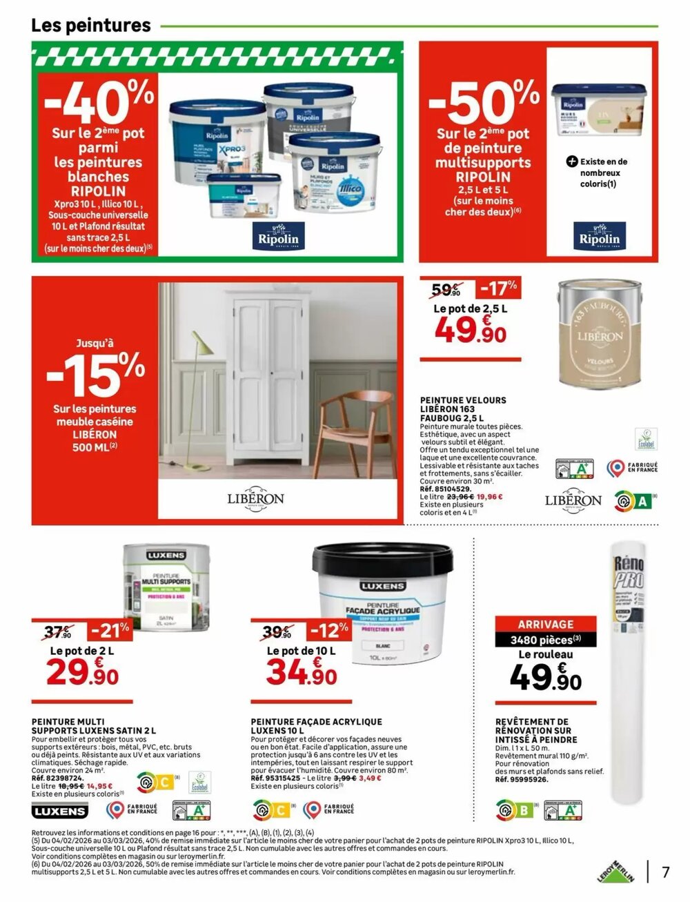 Prospectus promotionnel Leroy Merlin valable à partir du 04/02/2026 - Page 7.