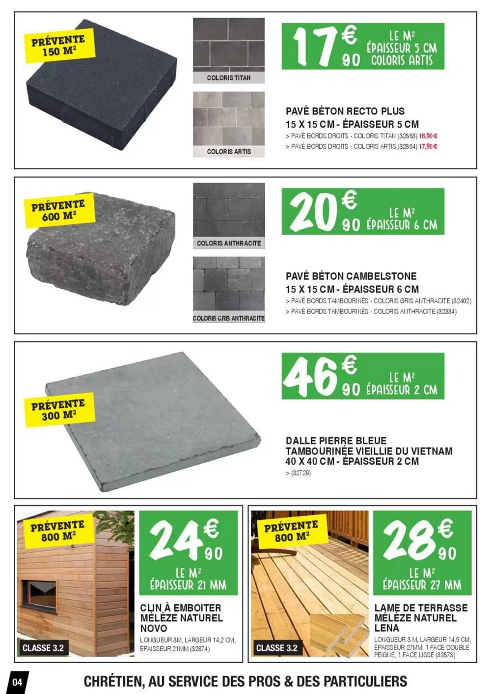 Prospectus promotionnel Chretien Matériaux valable à partir du 06/02/2026 - Page 4.