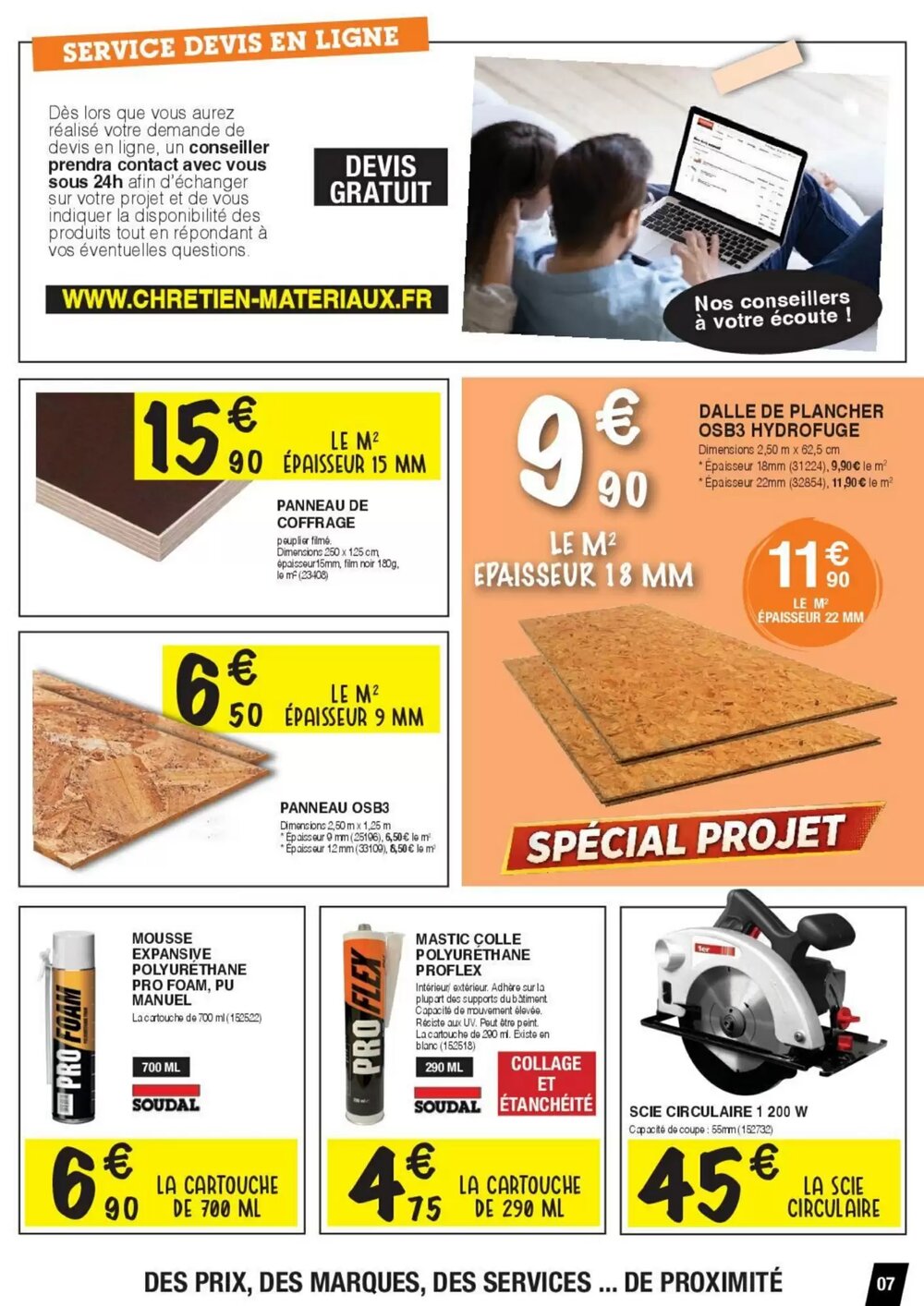 Prospectus promotionnel Chretien Matériaux valable à partir du 06/02/2026 - Page 7.