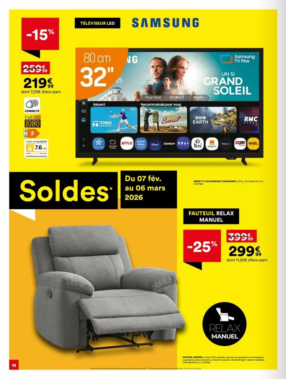 Prospectus promotionnel BUT valable à partir du 07/02/2026 - Page 14.