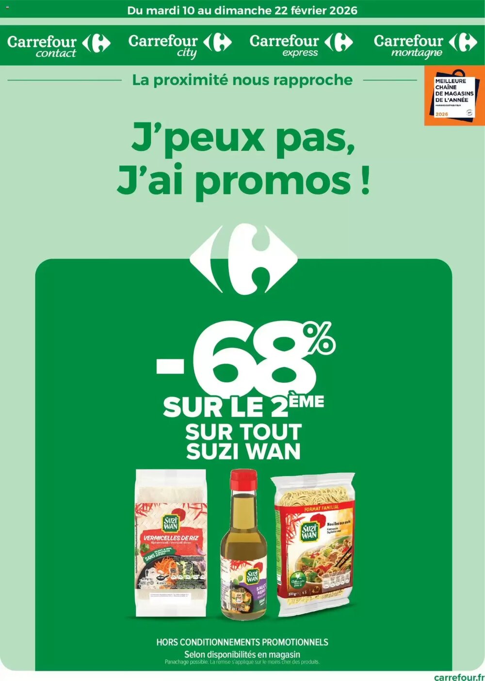 Prospectus promotionnel Carrefour valable à partir du 10/02/2026 - Page 1.