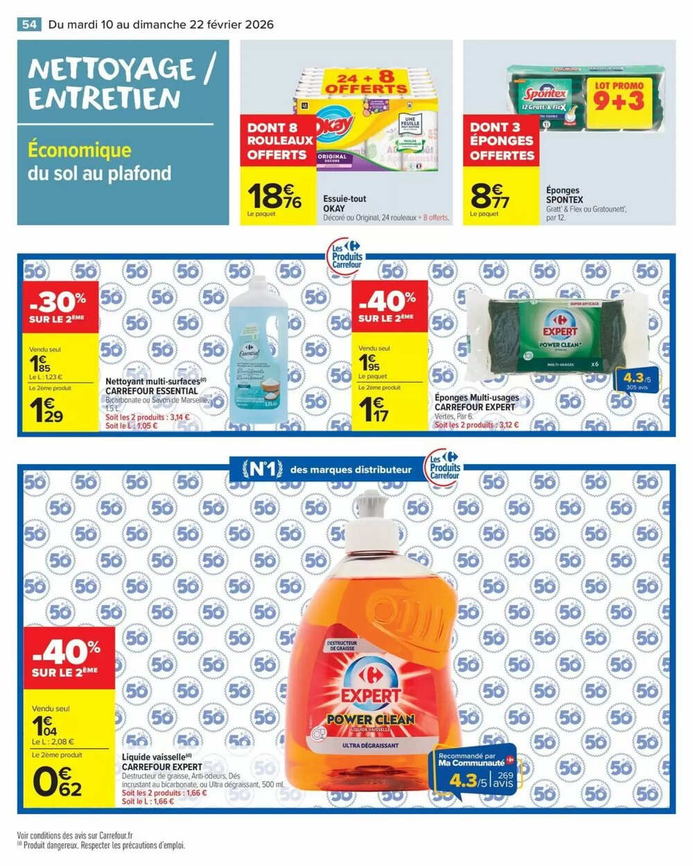 Prospectus promotionnel Carrefour Market valable à partir du 10/02/2026 - Page 56.