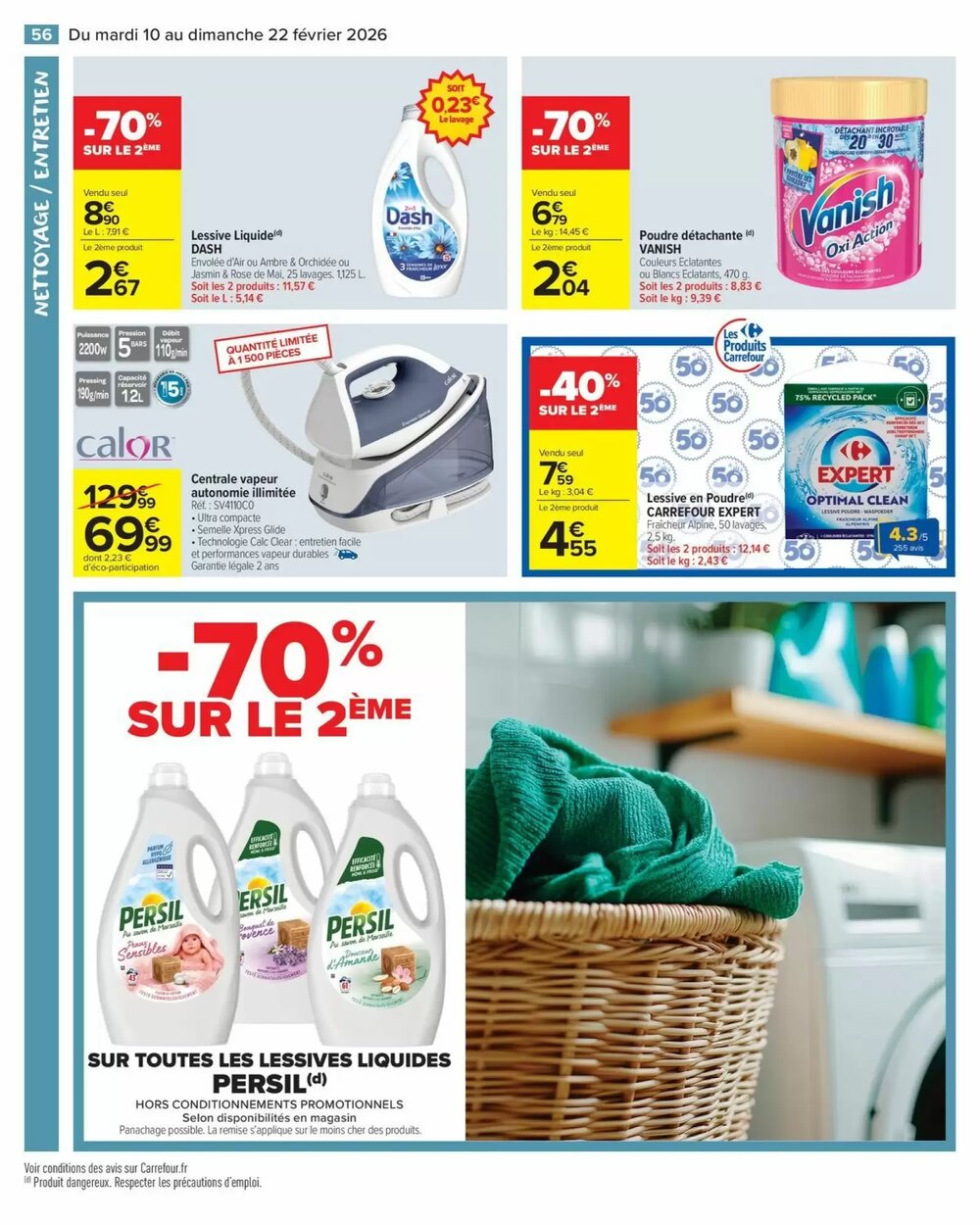 Prospectus promotionnel Carrefour Market valable à partir du 10/02/2026 - Page 58.