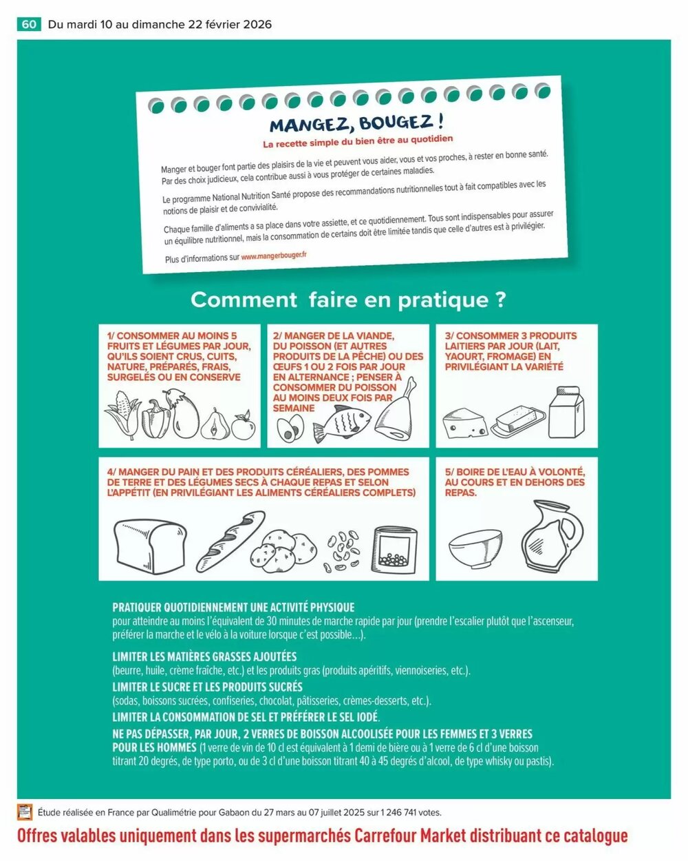 Prospectus promotionnel Carrefour Market valable à partir du 10/02/2026 - Page 62.