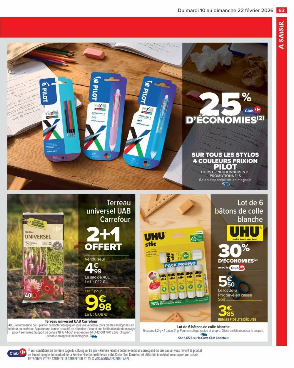 Prospectus promotionnel Carrefour Market valable à partir du 10/02/2026 - Page 65.