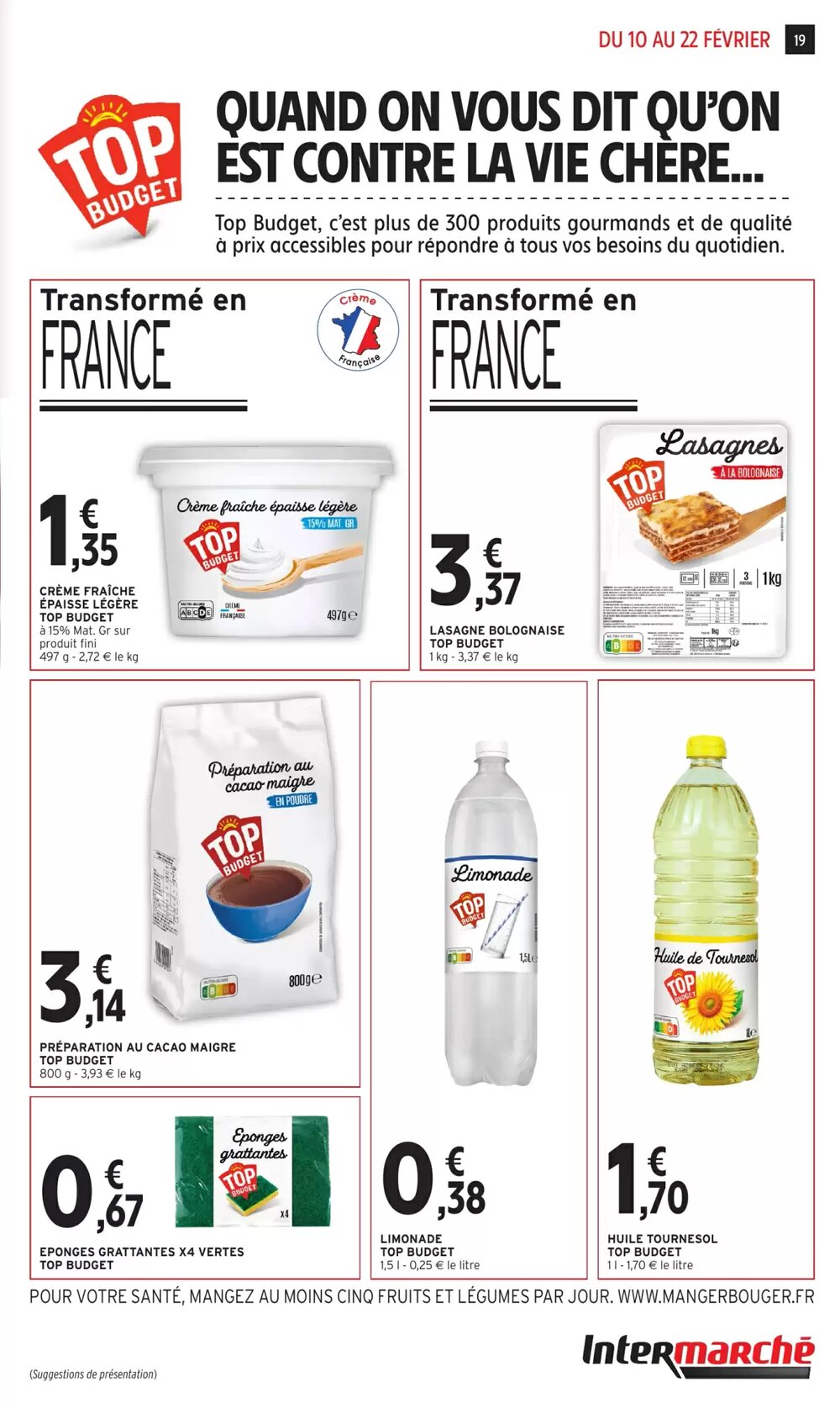 Prospectus promotionnel Intermarché valable à partir du 10/02/2026 - Page 19.