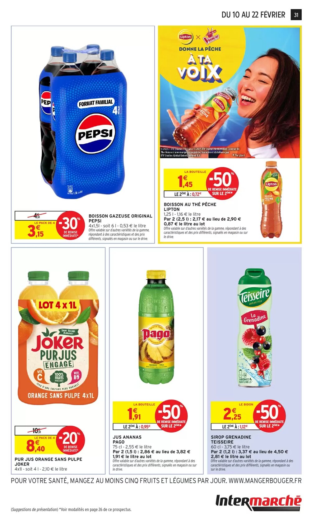 Prospectus promotionnel Intermarché valable à partir du 10/02/2026 - Page 31.