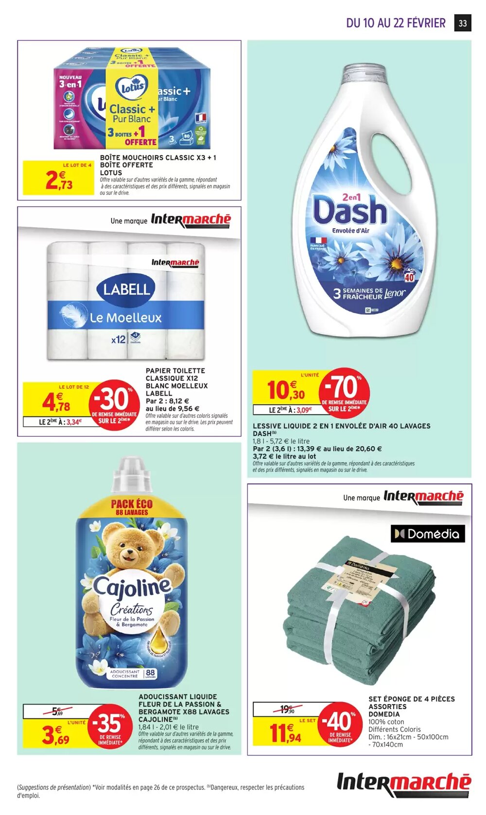 Prospectus promotionnel Intermarché valable à partir du 10/02/2026 - Page 33.
