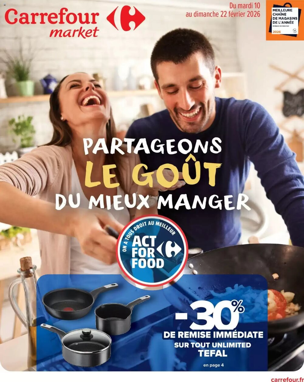 Prospectus promotionnel Carrefour Market valable à partir du 10/02/2026 - Page 1.