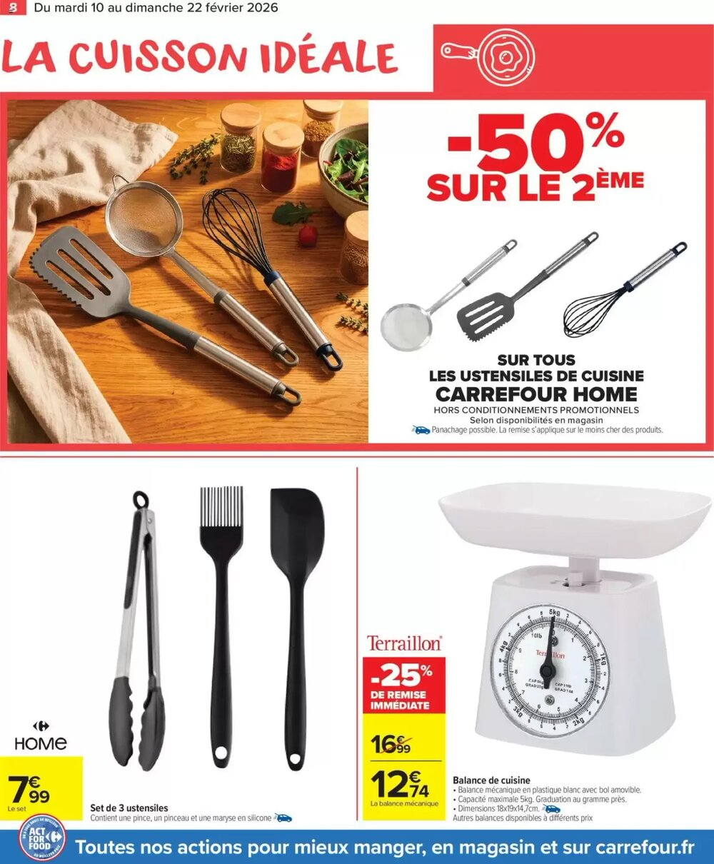 Prospectus promotionnel Carrefour Market valable à partir du 10/02/2026 - Page 8.