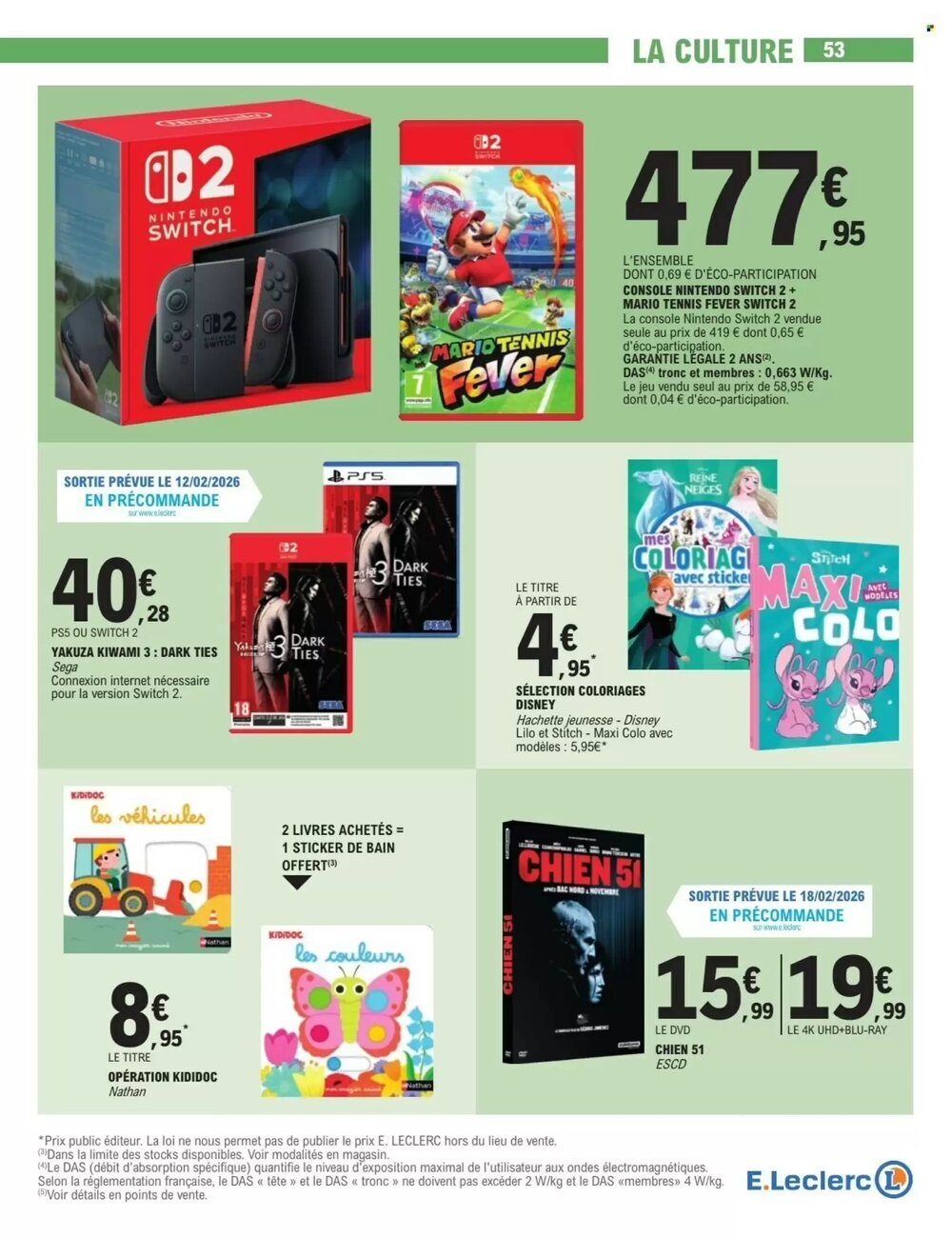 Prospectus promotionnel E.Leclerc valable à partir du 10/02/2026 - Page 53.