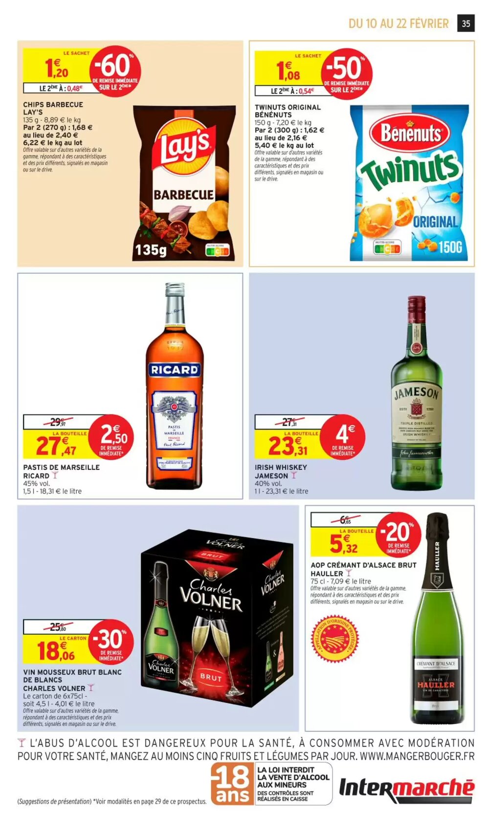 Prospectus promotionnel Intermarché valable à partir du 10/02/2026 - Page 35.
