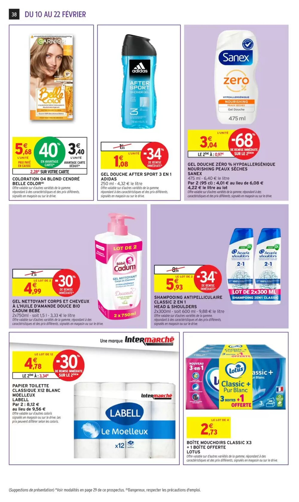 Prospectus promotionnel Intermarché valable à partir du 10/02/2026 - Page 38.