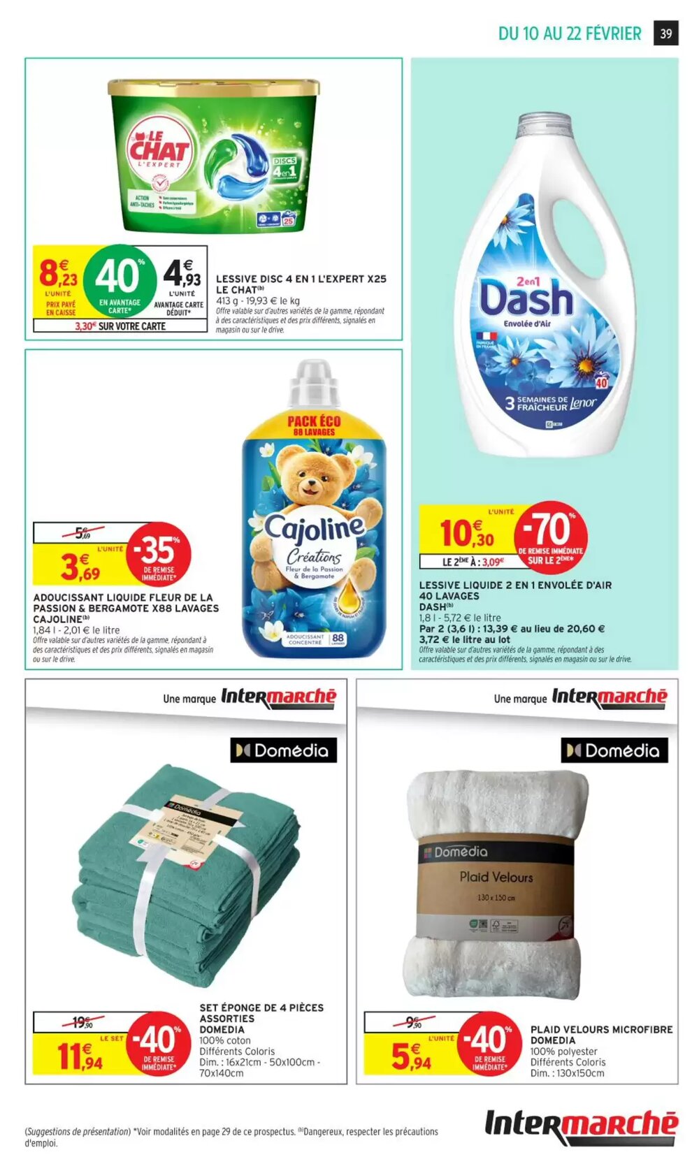 Prospectus promotionnel Intermarché valable à partir du 10/02/2026 - Page 39.