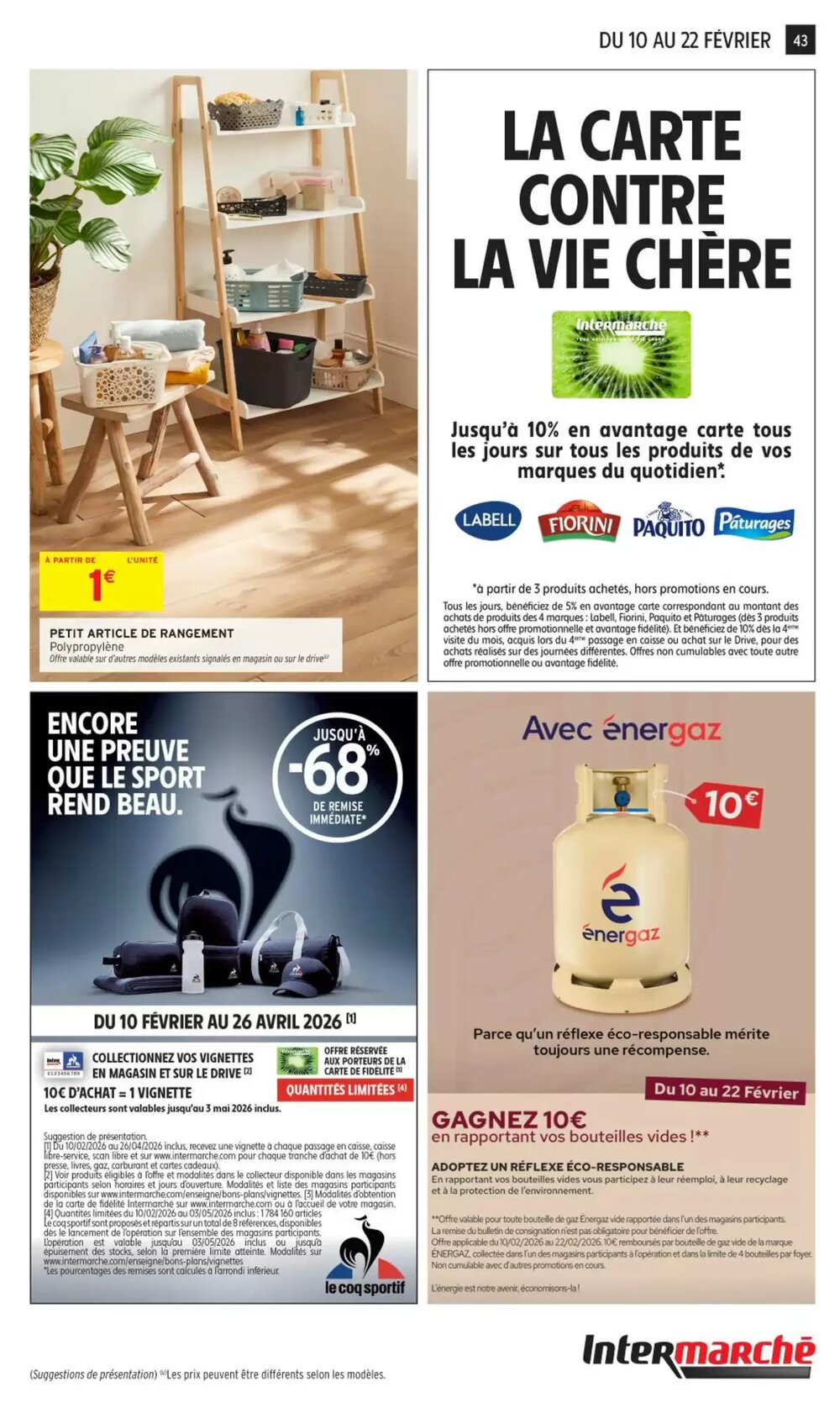 Prospectus promotionnel Intermarché valable à partir du 10/02/2026 - Page 43.