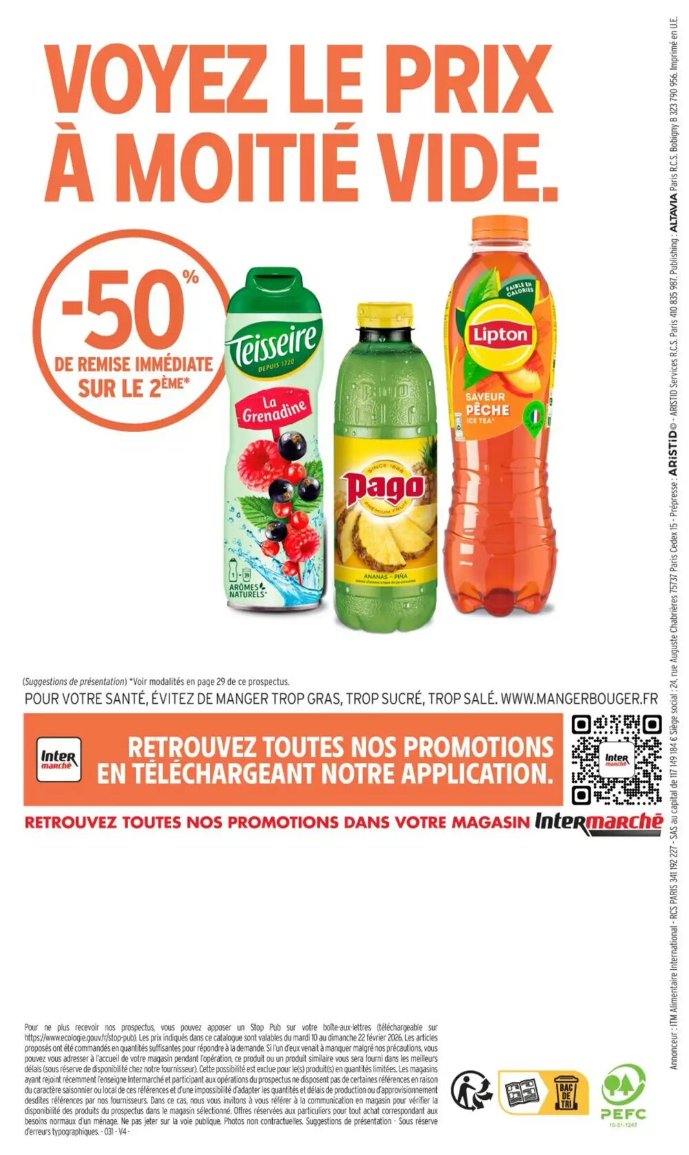 Prospectus promotionnel Intermarché valable à partir du 10/02/2026 - Page 44.