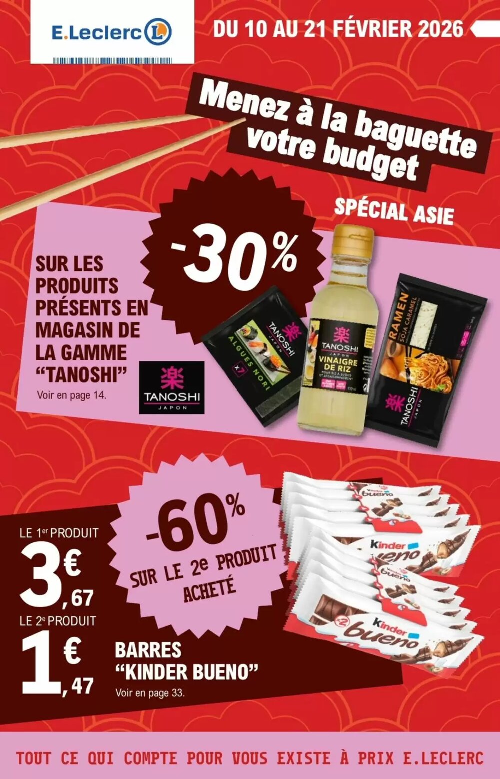 Prospectus promotionnel E.Leclerc valable à partir du 10/02/2026 - Page 1.
