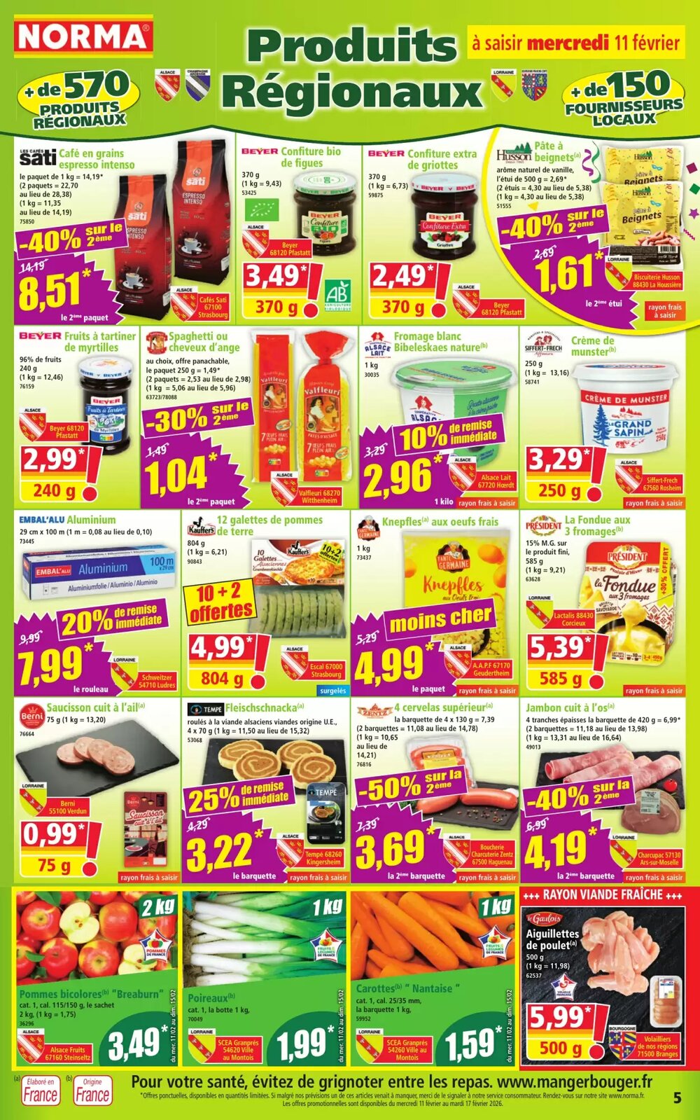 Prospectus promotionnel Norma valable à partir du 11/02/2026 - Page 5.