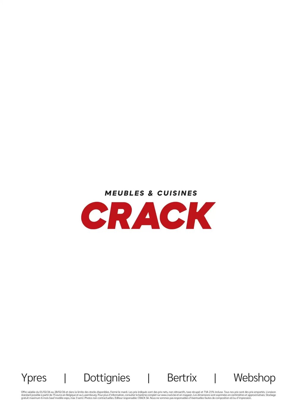 Prospectus promotionnel Meubles Crack valable à partir du 11/02/2026 - Page 40.