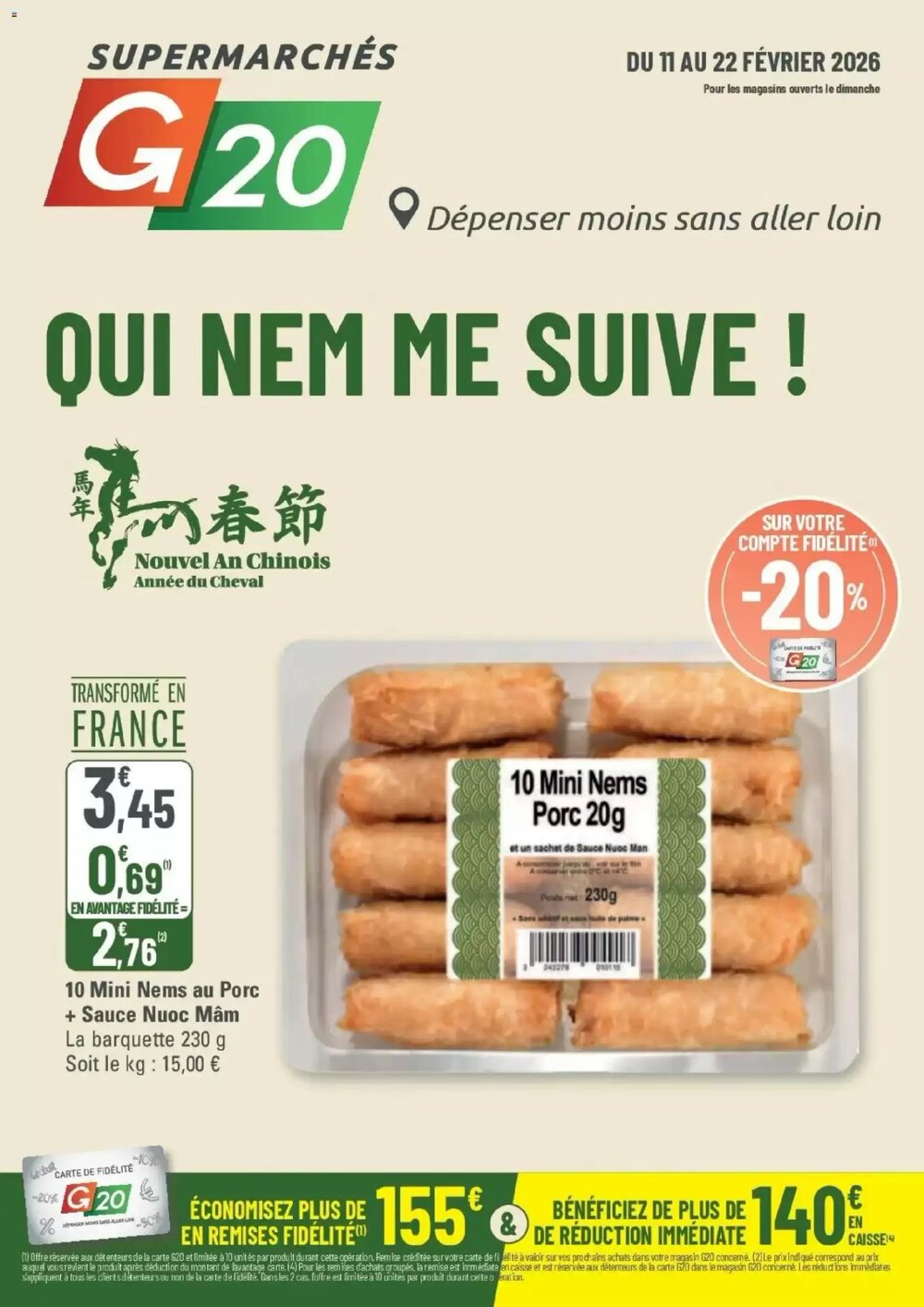Prospectus promotionnel G20 valable à partir du 11/02/2026 - Page 1.