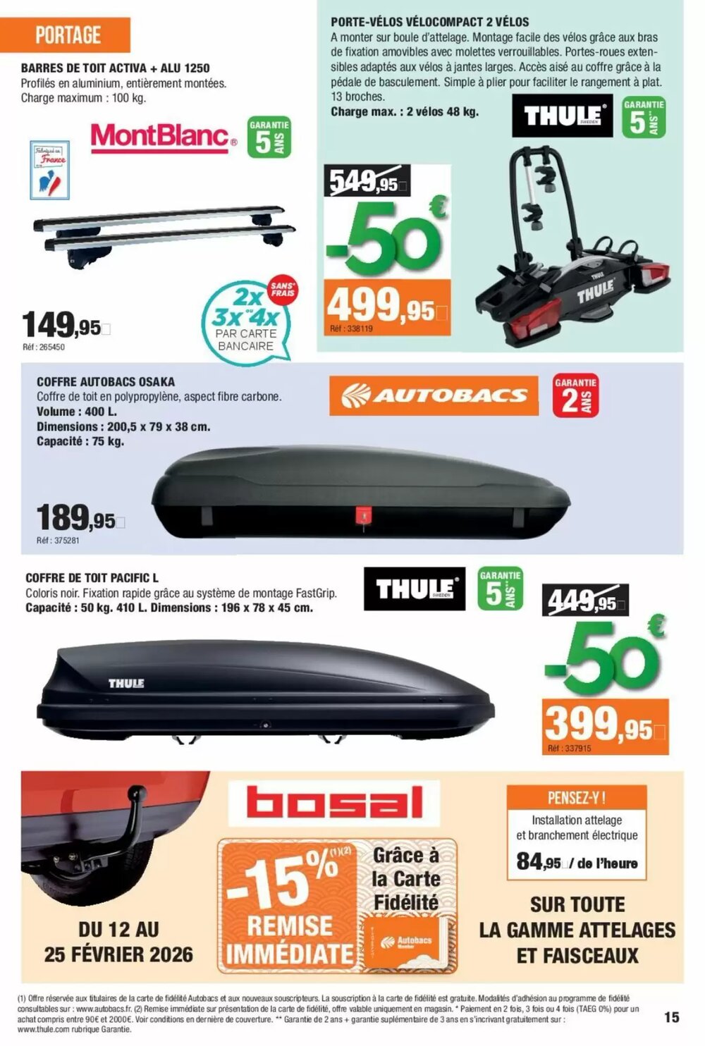 Prospectus promotionnel Autobacs valable à partir du 13/02/2026 - Page 15.